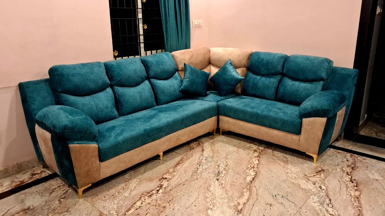 Teak wood sofa set with cushion replacement Chennai